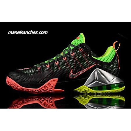 Lebron XII Low "Remix" (003/negro/volt/ blue/crimson/gris)