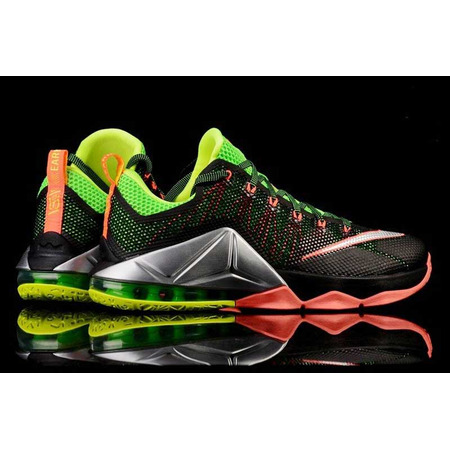 Lebron XII Low "Remix" (003/negro/volt/ blue/crimson/gris)