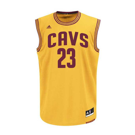 Adidas Camiseta Réplica Lebron James Cavaliers (amarillo/burdeos)