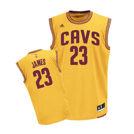 Adidas Camiseta Réplica Lebron James Cavaliers (amarillo/burdeos)