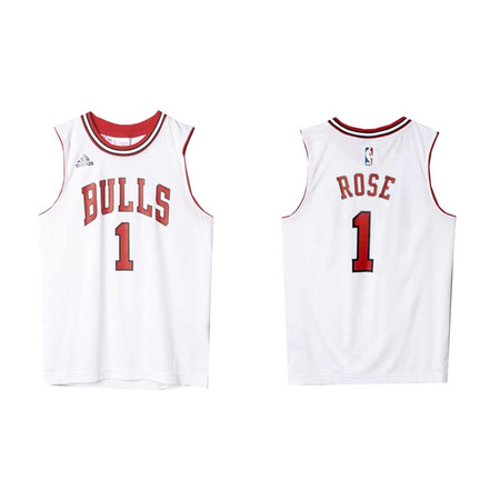 Conjunto NBA Derrick Rose Bulls (blanco/rojo)