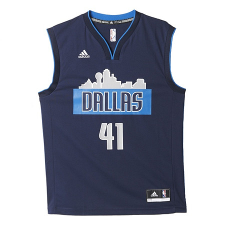 Adidas Camiseta Réplica Dirt Nowitzki Dallas Mavericks (navy/gris)