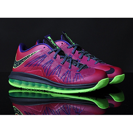 Nike Air Max Lebron X Low "Fireberry" (601/raspberry/lima/negro)