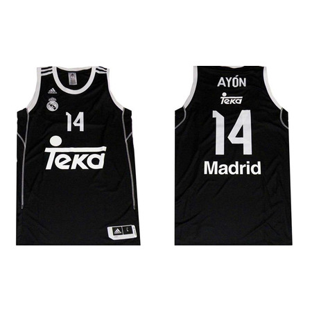 Camiseta Ayón 2ª Equipación Real Madrid Basket 2014 (negra)