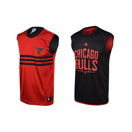 Adidas Camiseta NBA Bulls Summer Run Reversible (rojo/negro)