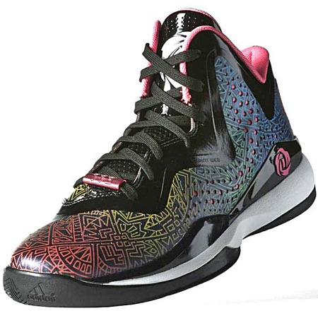 Adidas D-Rose 773 III "Flowers" (negro/fuxia/colors)