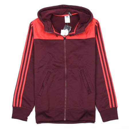 Adidas Clima Young Hoody (marron tinto/laranja)