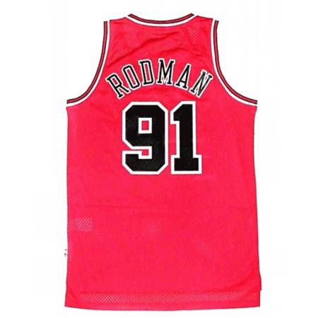 Adidas Camiseta Bordada NBA Bulls Rodman (vermelho/branco)