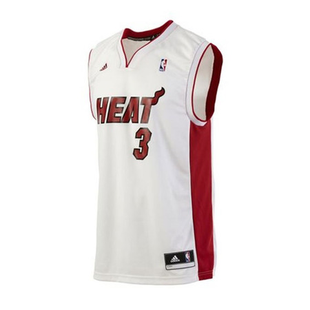 Adidas Camiseta Réplica Wade Miami Heat (blanco/rojo/negro)