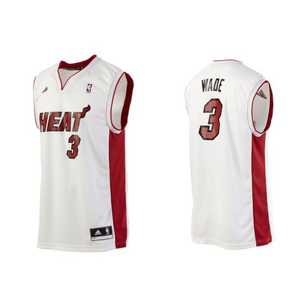 Adidas Camiseta Réplica Wade Miami Heat (blanco/rojo/negro)