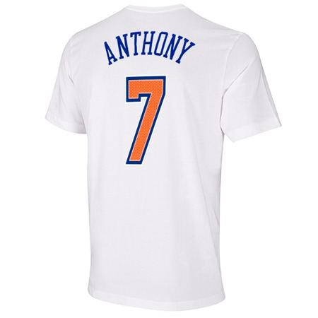 Adidas Camiseta NBA Game Time Anthony Nº 7 (blanco/naranja/azul)