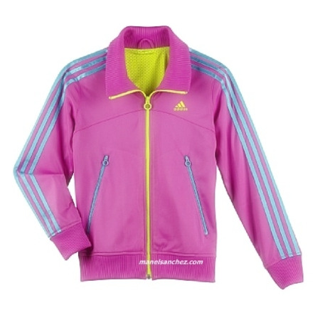 Adidas Chaqueta YGirls Rein Track Top (Rosa/Lima/Azul)