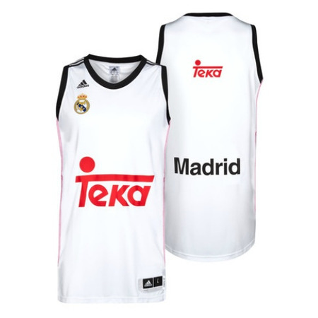 Adidas Camiseta Basket Réplica 1ª Equipación Real Madrid 2014/15 (blanco/negro)