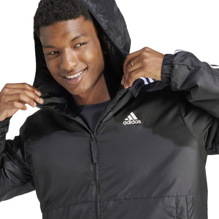 Adidas Essentials Insulated 3-Stripes Hooded Jacket "Black"