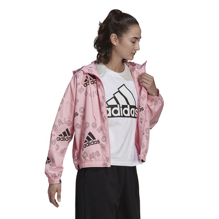 Adidas Essentials Logo Allover Print Windbreaker