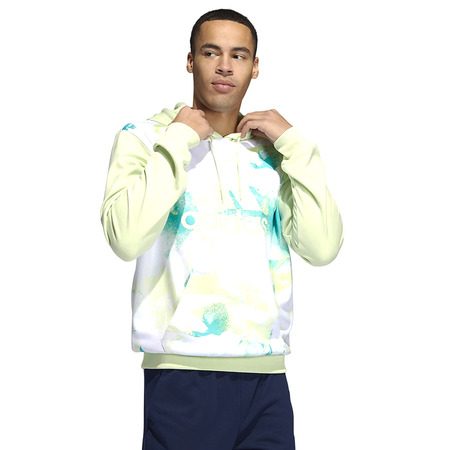 Adidas Basket Allover Print Hoodie "Lime"