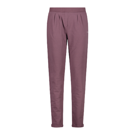 Campagnolo Wm's light stretch-fleece trousers with turn-up "Plum"