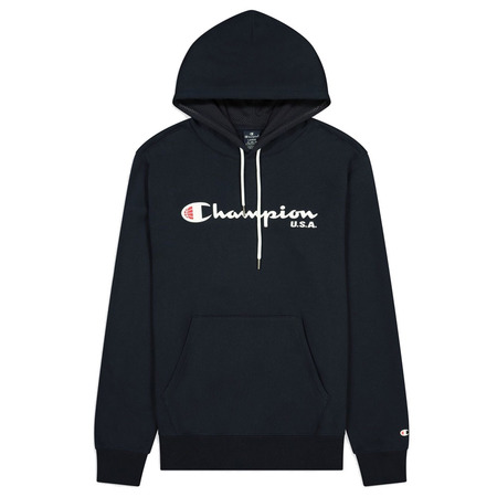 Champion Basketball USA Script Logo Tape Fleece Hoodie "Navy"