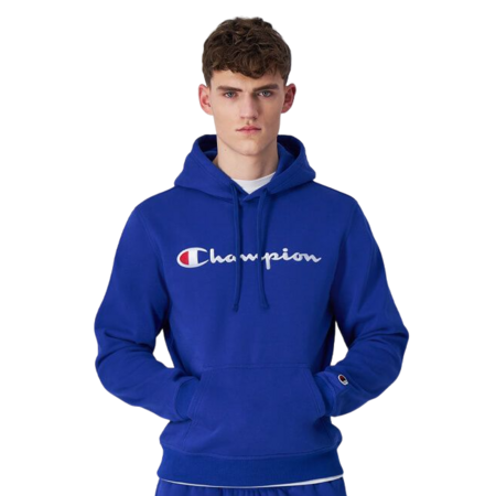 Champion Embroidered Big Logo Fleece Hoodie "Blue"