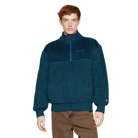 Champion Half Zip Polar Fleece Sweatshirt "Dark Green-Blue"