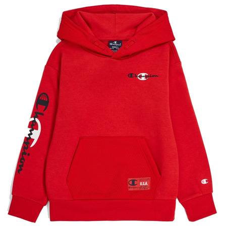 Champion Kids Basketball Logo Fleece Hoodie "Red"