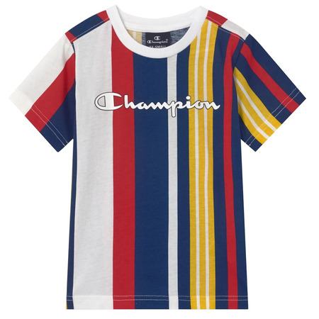 Champion Kids Legacy Candy Stripe Script Big Logo Tee