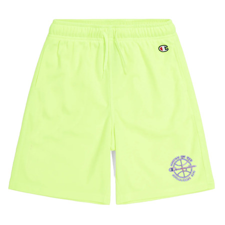 Champion Kids Sport Lifestyle Basketball Bermuda Logo "Flour Geen Yellow"