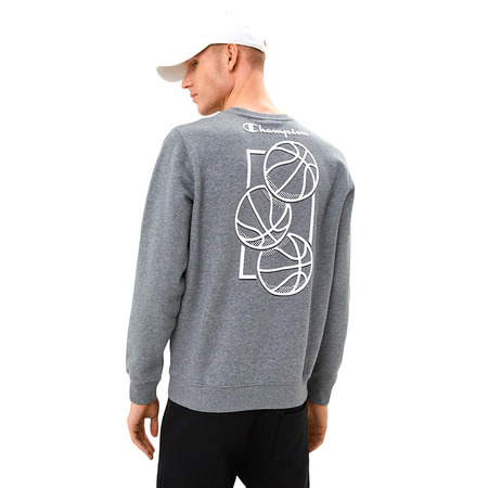 Champion Legacy Basketball Graphic Print Sweatshirt "Grey"