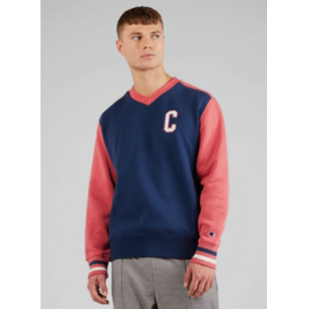 Champion Rochester Bookstore V-Neck Fleece Sweatshirt "Navy-Red"