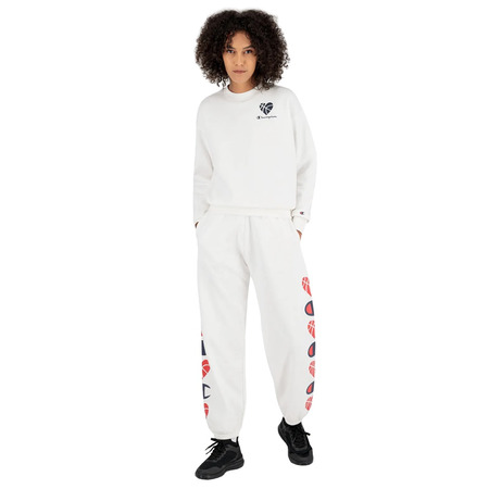 Champion Wn´s Love Basketball Logo Tape Sleeve Sweatpants "White"