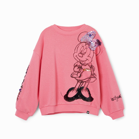 Desigual Minnie Mouse Sequin Sweatshirt "Pink"