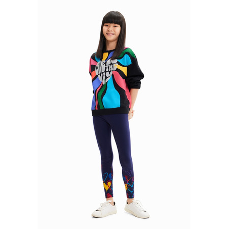 Desigual Girls Multicolour Message Sweatshirt "Black"