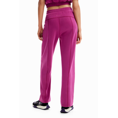 Desigual Wide-leg Sport Trousers "Blackberry Rose"