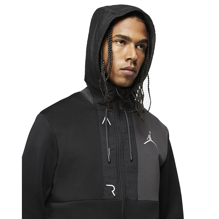 Jordan Air Men's Fleece Full-Zip Hoodie "Black"