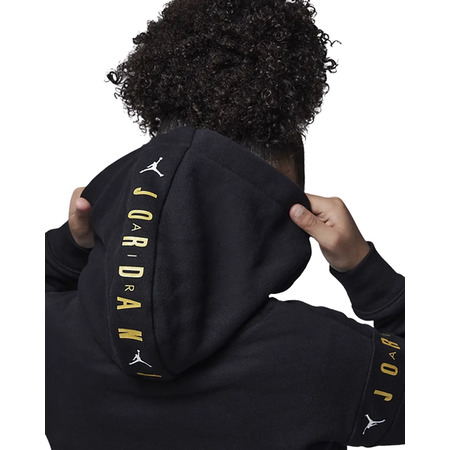 Jordan Holiday Shine Glitter Pullover Hoodie "Black-Gold"