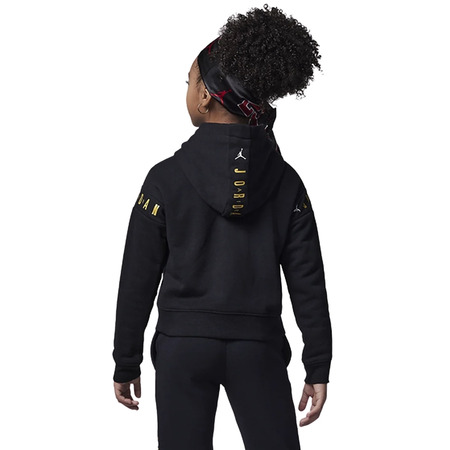 Jordan Holiday Shine Glitter Pullover Hoodie "Black-Gold"