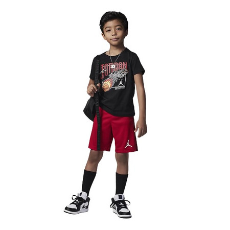 Jordan Infants JDB Court Air Tee Short Mesh Set "Gym Red-Black"