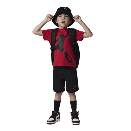 Jordan Infants Jumpman Jumbo Tee Short Set "Black-Gym Red"