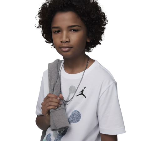 Jordan Kids JDB Gradient Stacked Tee "White-Industrail Blue"