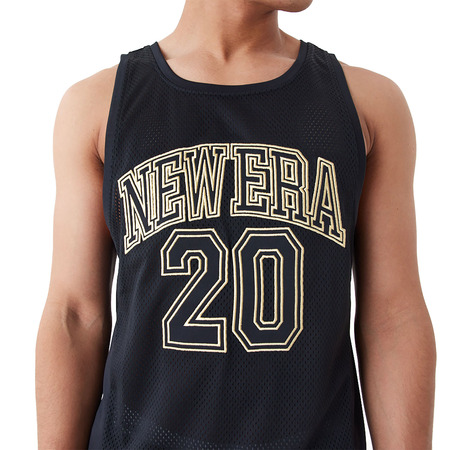 New Era Arch Logo Mesh Tank Top "Black"