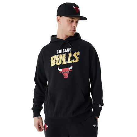 New Era Chicago Bulls Team Script Oversized Hoodie