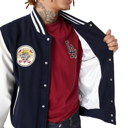 New Era MLB L.A Dodgers Large Logo Varsity Jacket "Navy "