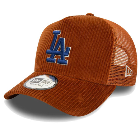 New Era MLB LA Dodgers Cord 9FORTY E-Frame Adjustable Trucker Cap "Brown"