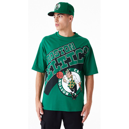 New Era NBA Boston Celtics Large Wordmark Oversized T-Shirt