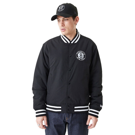 New Era NBA Brooklyn Nets Team Script Bomber Jacket