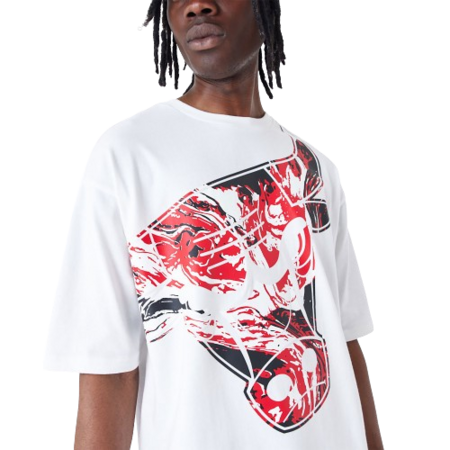 New Era NBA Chicago Bulls All Over Print Infill Oversized T-Shirt