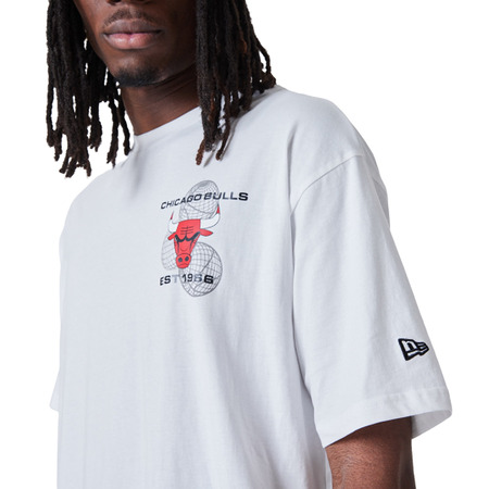 New Era NBA Chicago Bulls Basketball Graphic Tee "White"