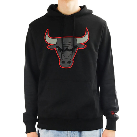 New Era NBA Chicago Bulls Logo Outline Pollover Hoodie