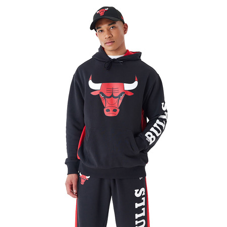 New Era NBA Chicago Bulls Mesh Panel Oversized Pullover Hoodie