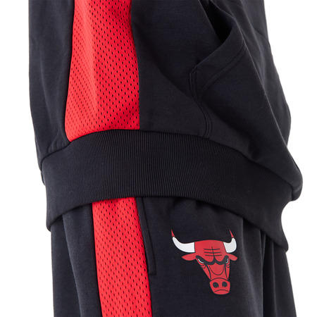 New Era NBA Chicago Bulls Mesh Panel Oversized Pullover Hoodie